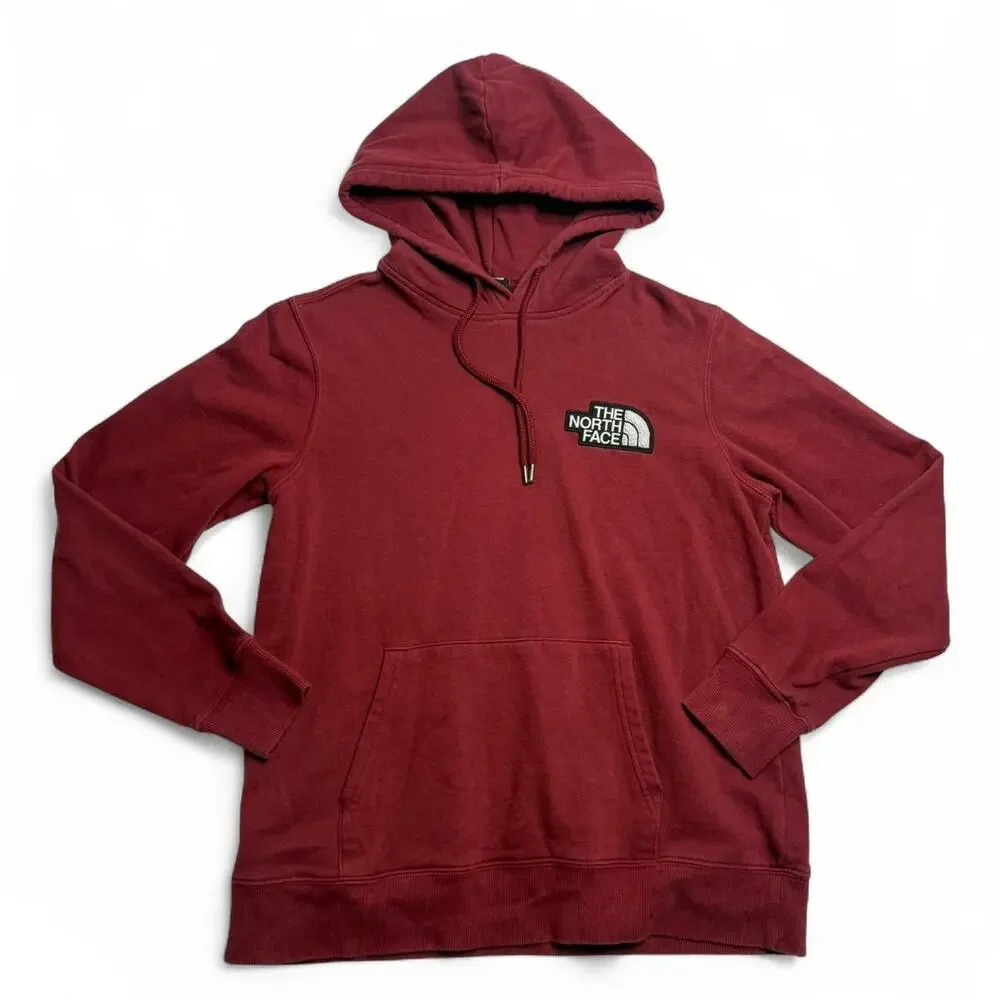 The North Face Red Hoodie Womens Medium Pullover Logo Casual